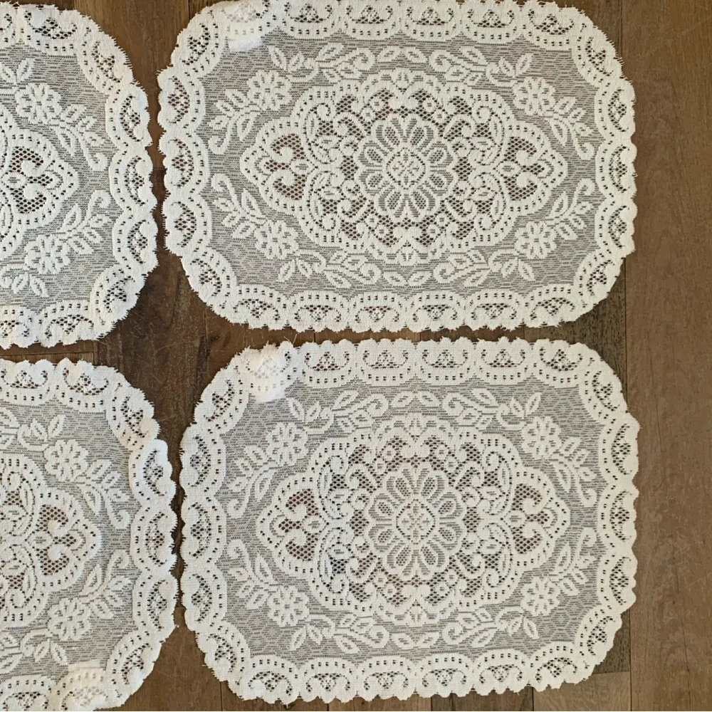 White Lace Placemats Set of 4